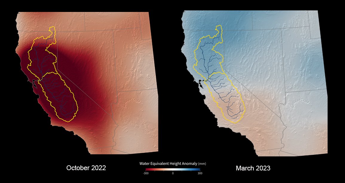 slide 3 - US-German Satellites Show California Water Gains After Record Winter 