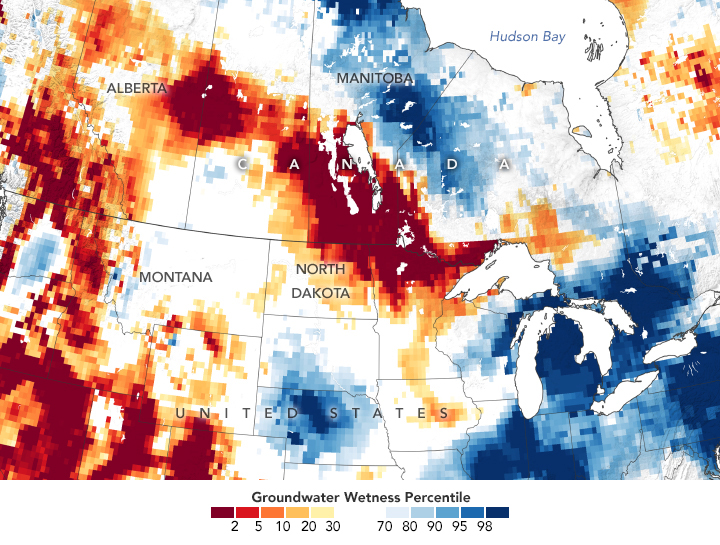 GRACE groundwater data from October 11. 2021