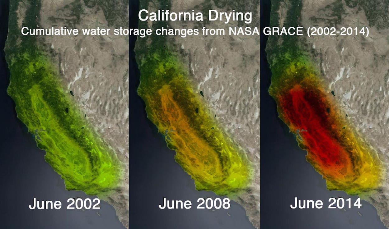California drought as seen by GRACE.