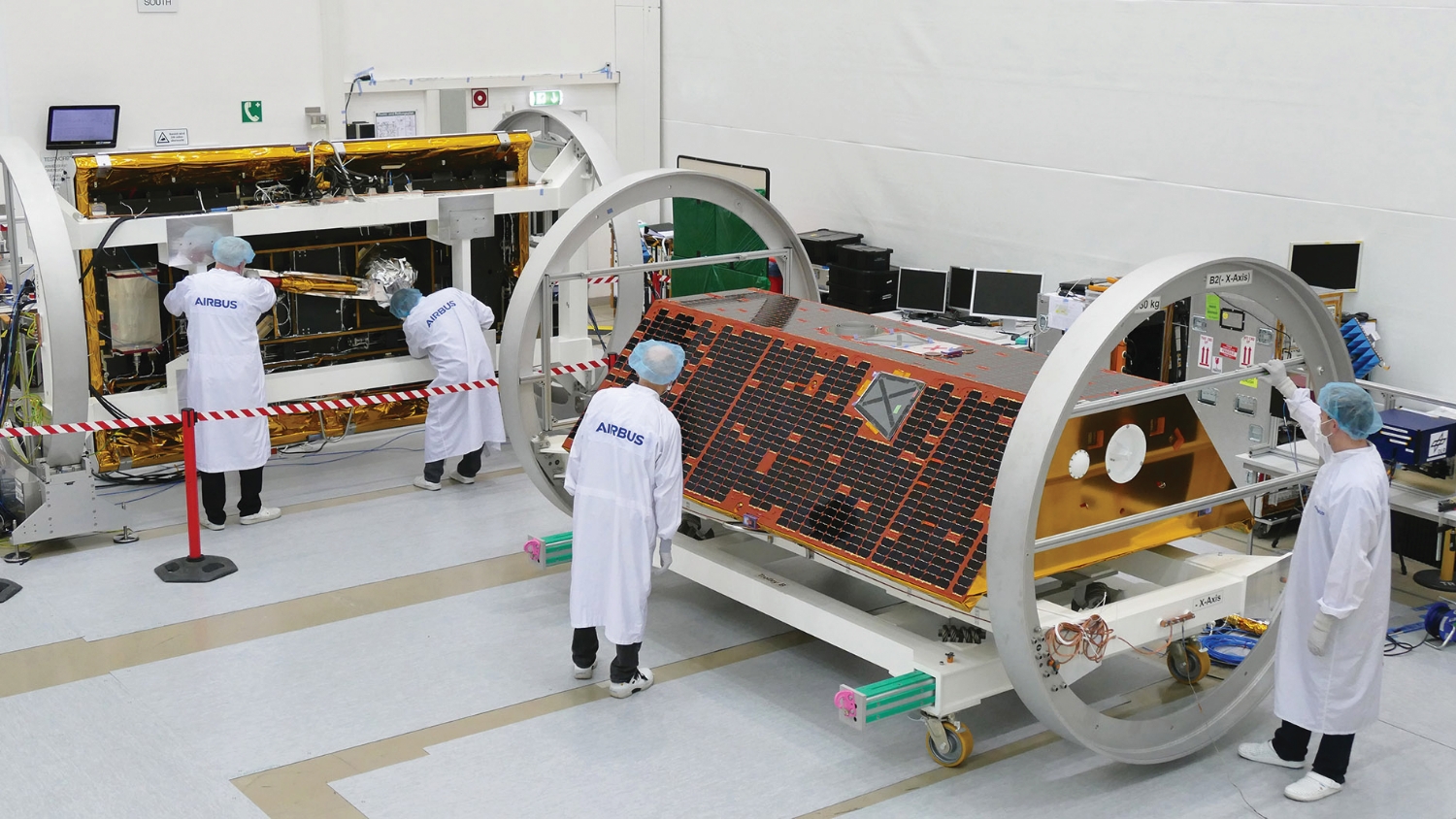 The GRACE-FO satellites were assembled by Airbus Defence and Space in Germany.