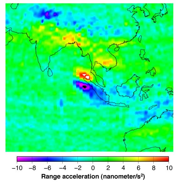 The signal of the December 2004 earthquake in the Indian Ocean in GRACE observations of Earth's gravity field. 