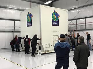 GRACE-FO Arrives at Vandenberg