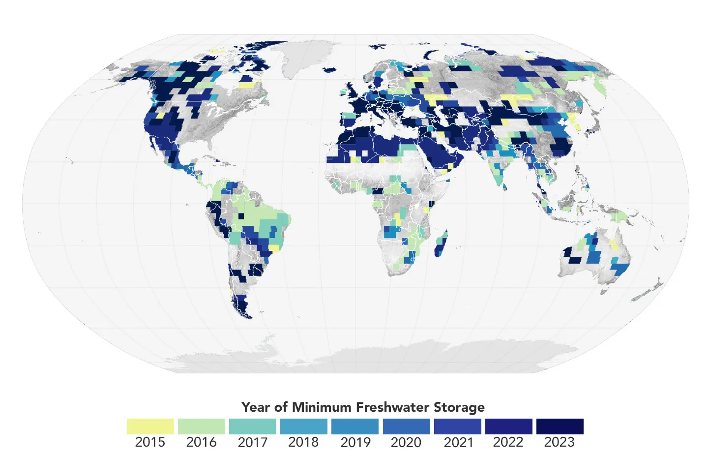 slide 1 - NASA Satellites Reveal Abrupt Drop in Global Freshwater Levels 